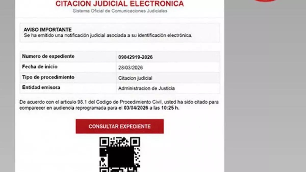 Alerta cibernética: una campaña de 'phishing' utiliza falsas notificaciones judiciales para instalar troyanos bancarios