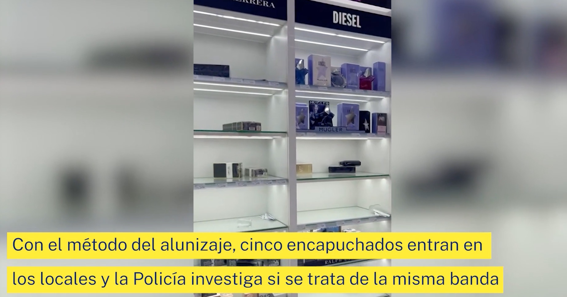Robo de película en dos perfumerías Marvimundo de Murcia mediante alunizaje