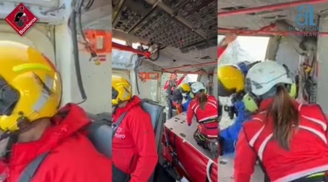 Rescatadas en helicóptero tres senderistas extenuadas y desorientadas en una zona de difícil acceso del Montgó