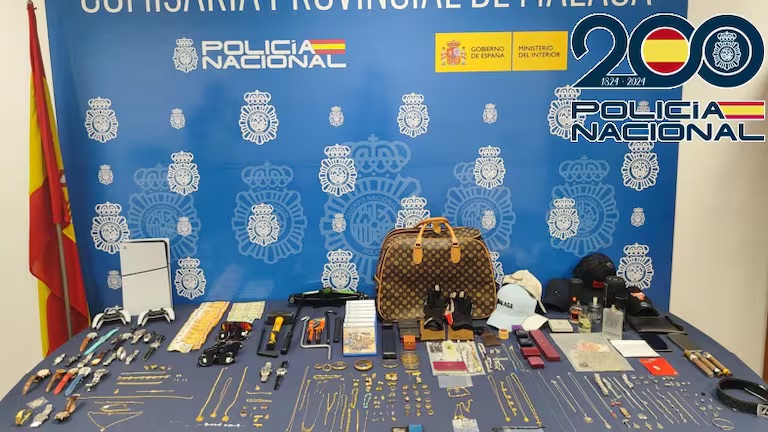 Cae en Málaga una célula criminal a la que se atribuyen 15 robos con fuerza en domicilios