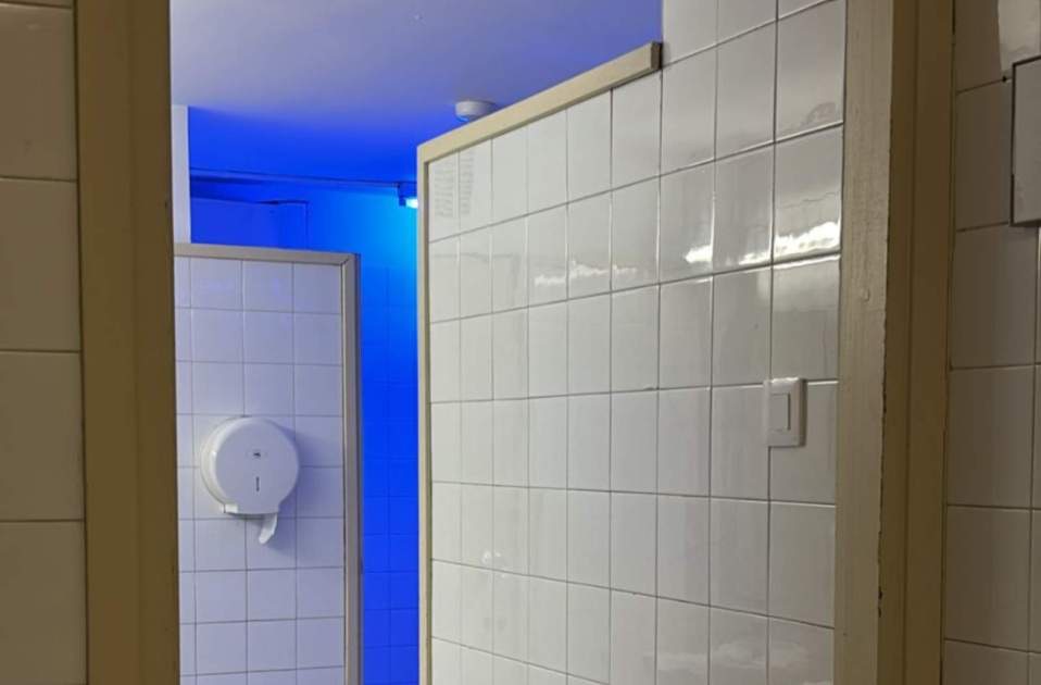La Universitat de Lleida instala luz azul antidrogas en sus lavabos para evitar que personas externas se pinchen