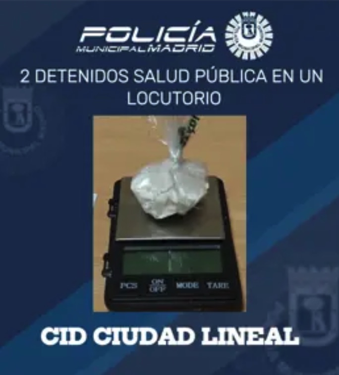 Detenidos los dueños de un locutorio de Ciudad Lineal que ocultaba un punto de venta de cocaína