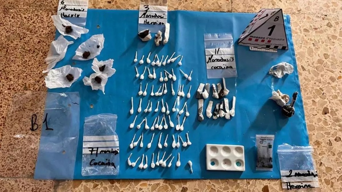 Los Mossos d'Esquadra desmantelan un narcopiso en Tarragona y detienen a siete personas