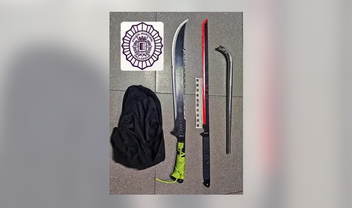 Una reyerta con catanas y machetes en Valladolid se salda con dos detenidos y dos policías heridos