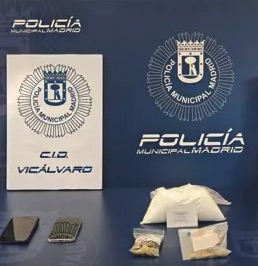 Detenido en Vicálvaro un joven con casi 1 kg de ketamina escondido en un coche de alquiler