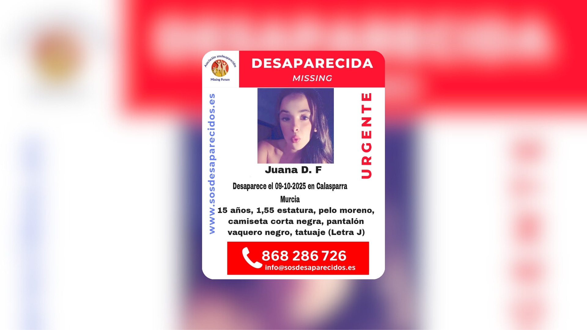Persona desaparecida
