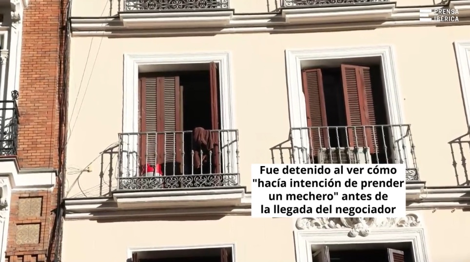 Detenido un hombre tras atrincherarse y amenazar con hacer explotar bombonas de butano en la Gran Vía de Madrid