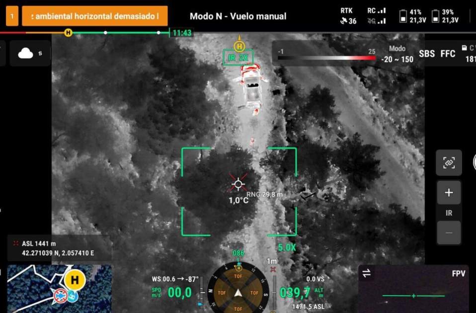 Localizado sano y salvo el buscador de setas de 77 años perdido en un bosque de Gombrèn