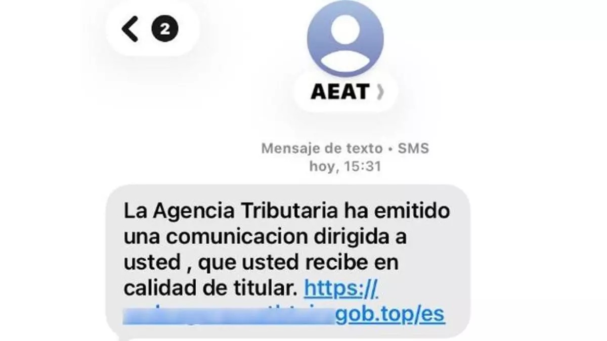 Detectada campaña de smishing que suplanta a la Agencia Tributaria para robar datos personales y bancarios