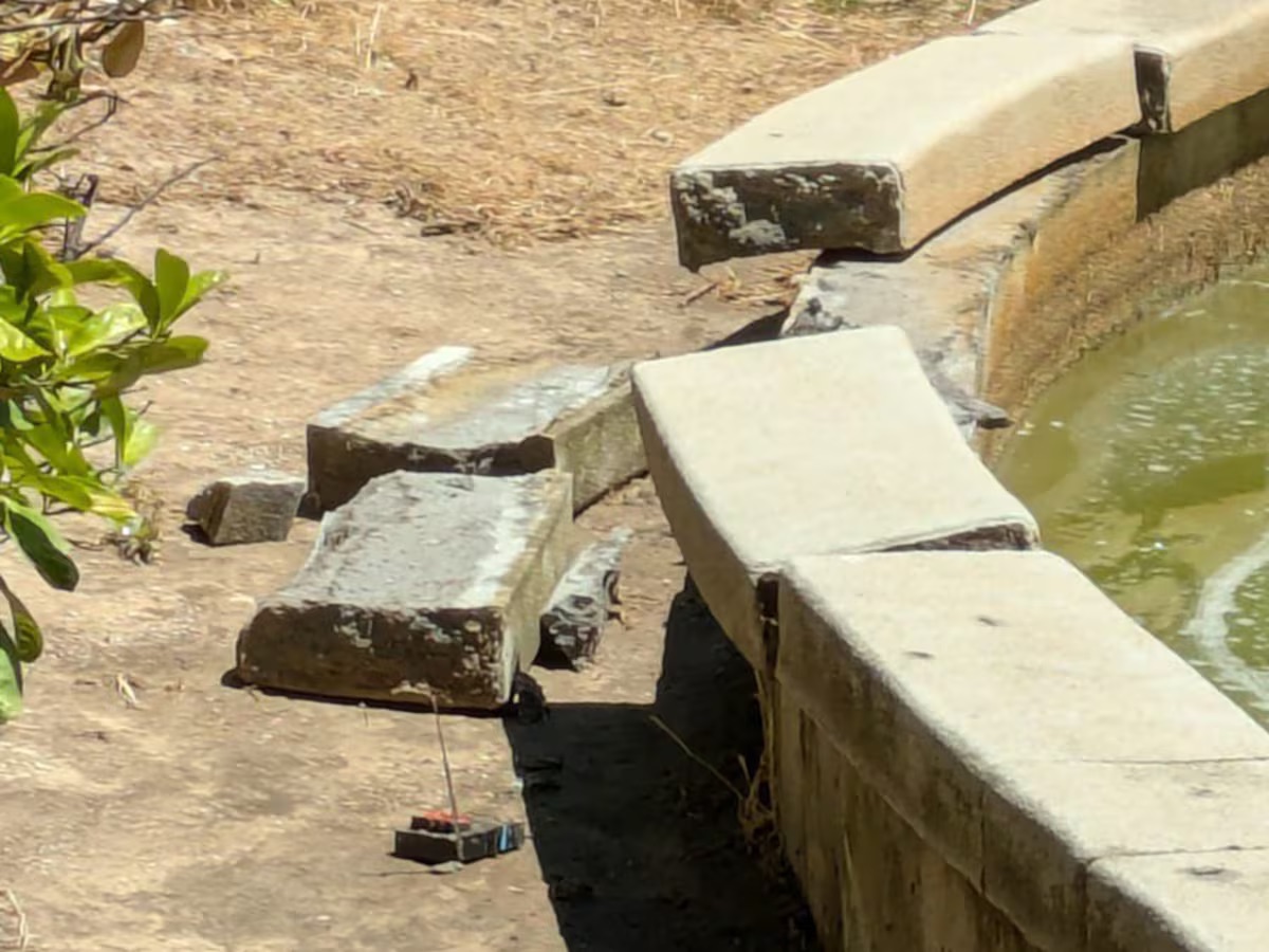 Explosión en la fuente del parque Arriaga del distrito de Ciudad Lineal, Madrid