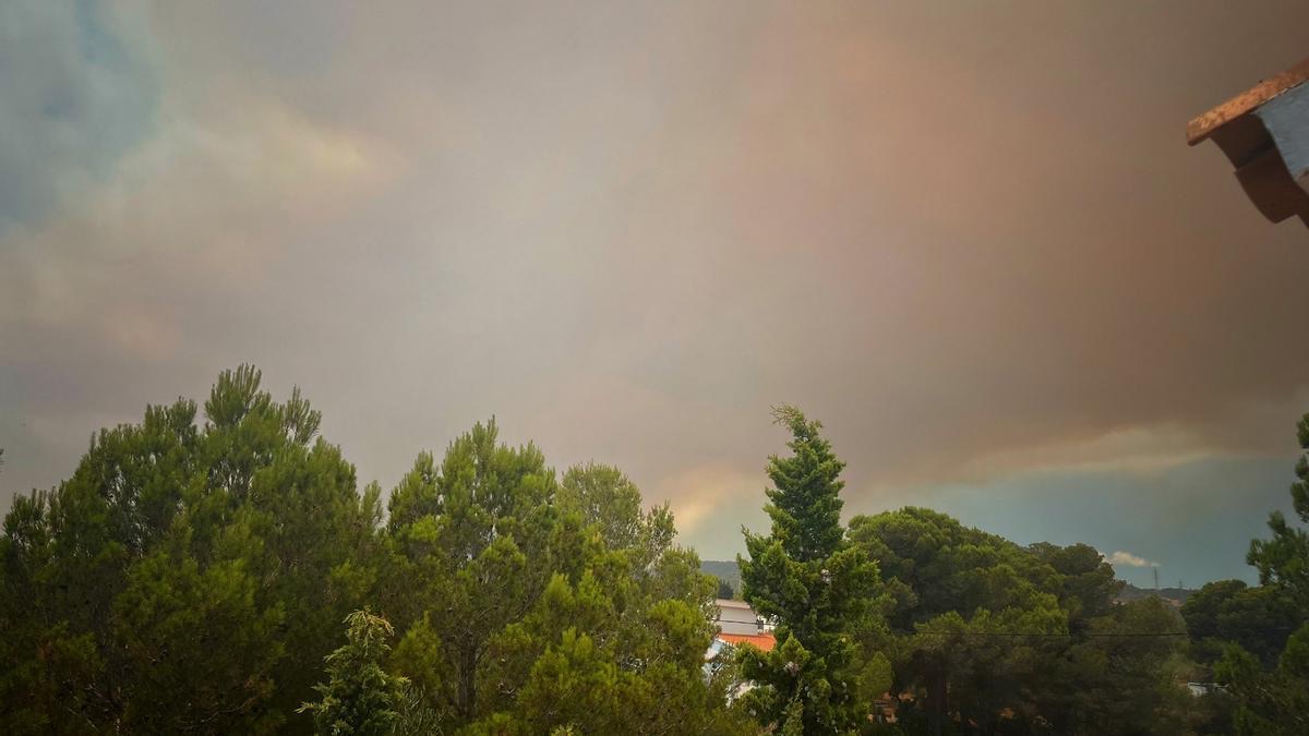 Confinan cuatro municipios del Baix Ebre por un incendio forestal de alta intensidad en Paüls