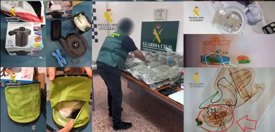 Desmantelada una red internacional que enviaba droga oculta en electrodomésticos desde Murcia a Europa