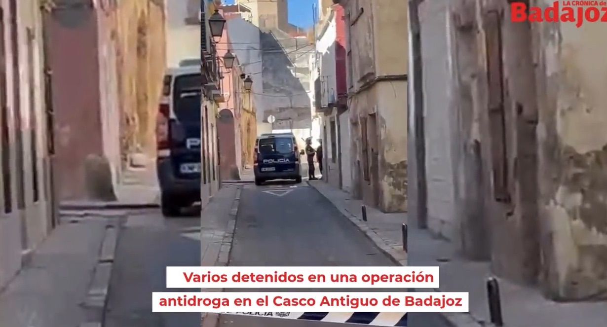 Varios detenidos en una gran operación antidroga en el Casco Antiguo de Badajoz