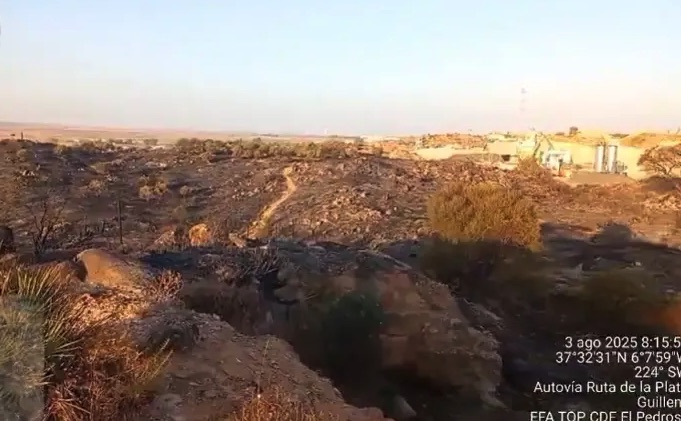 Estabilizado el incendio forestal declarado en una cantera de Gerena