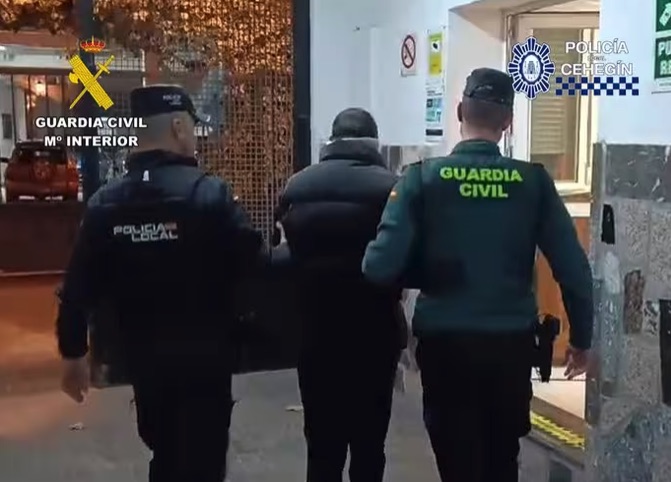 Detenido en Cehegín un "experimentado" delincuente tras cometer ocho robos en viviendas y vehículos