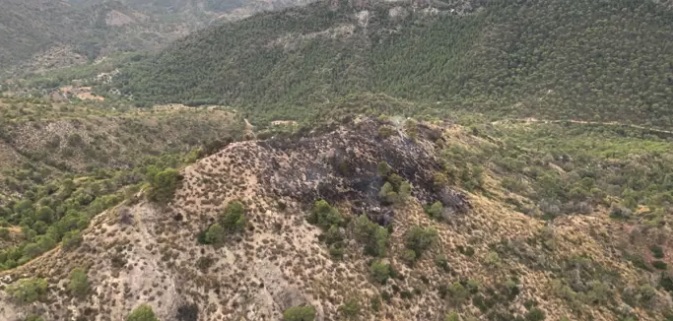 Controlados los cinco incendios forestales simultáneos que afectaron a 28,5 hectáreas en la Región de Murcia