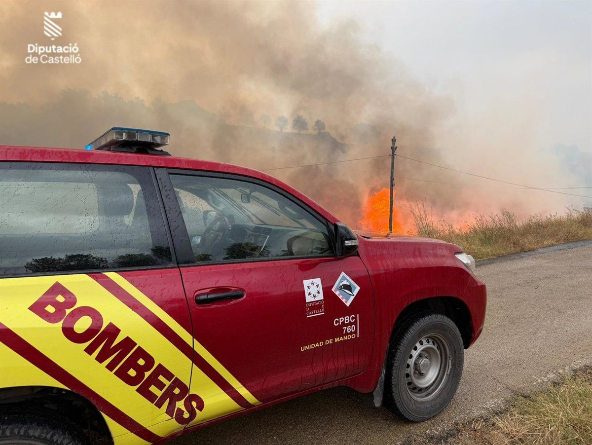 Incendio forestal estabilizado en Forcall (Castellón)