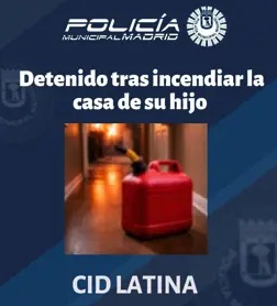 Detenido un hombre en el distrito de Latina tras intentar incendiar de madrugada la vivienda de su hijo
